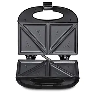 Agaro Elegant Sandwich Maker, 750 W with 4 Slice Non-Stick Fixed Plates (Black)