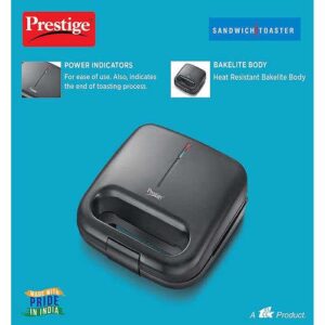 Prestige PSDP 01 New Deep Sandwhich Maker 750W with Non-stick Heating Plate