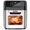 AGARO Regency Air Fryer,12 Liters,Family Rotisserie Oven,1800W Electric Air Fryer Toaster Oven,Tilt Led Digital Touchscreen,9 Presets Menu For Baking, Roasting,Toasting Etc,With Accessories, Silver