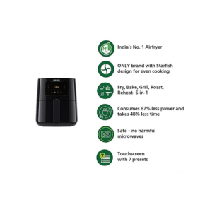 Philips Digital 4.1 Litre Airfryer with Rapid Air Technology - HD9252