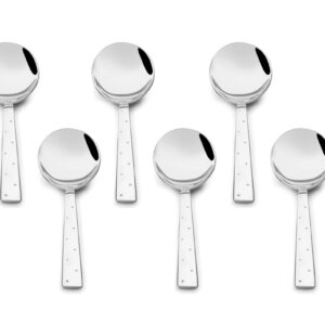 WHITE DOT SOUP SPOON