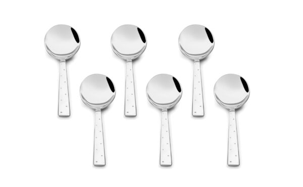 WHITE DOT SOUP SPOON