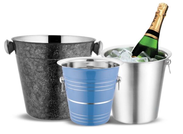 Shapes Stainless Steel Champagne Bucket, Wine, Ice Bucket, , Silver