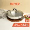 Meyer Trivantage Nickel Free Stainless Steel Triply Kadai with Lid Induction Base 24cm