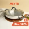 Meyer Trivantage Nickel Free Stainless Steel Triply Kadai with Lid Induction Base 26cm