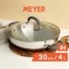 Meyer Trivantage Nickel Free Stainless Steel Triply Kadai with Lid Induction Base 30cm