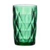 Mineral Green Cut Water Tumbler Glass Set Of 6 400ml