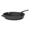 Meyer Pre-Seasoned Induction & Gas Base Cast Iron Cookware Frying Pan, 24cm, Black