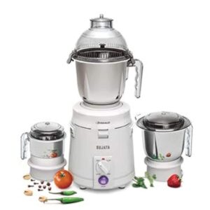 Sujata Dynamix Mixer Grinder, 900W, 3 Jars (White,Plastic)