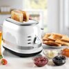 Ariete 0149W Moderna 2 Slice Toaster, Defrost, Heating & Cooking Function, White