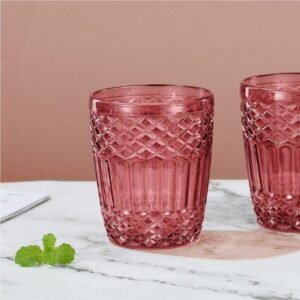 Emerald 300ml Coloured Whiskey & Juice Glass Set of 6 Flamingo Pink