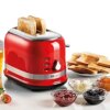 Ariete 0149R Moderna 2 Slice Toaster, Defrost, Heating & Cooking Function, Red