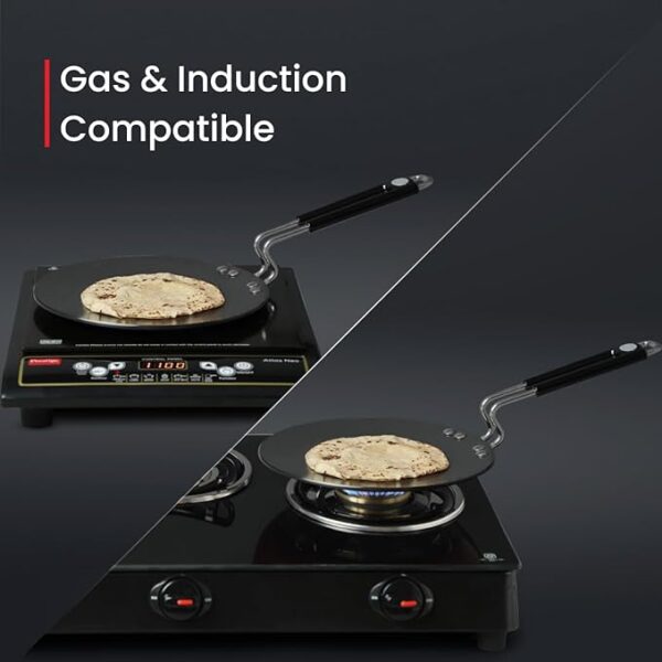 Prestige Hard Anodised Plus Cookware Induction Base Roti Tawa Perma-Cool Handles 22.5cm