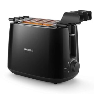 Philips Daily Collection HD2583/90 600-Watt 2 in 1 Toaster and Grill (Black)