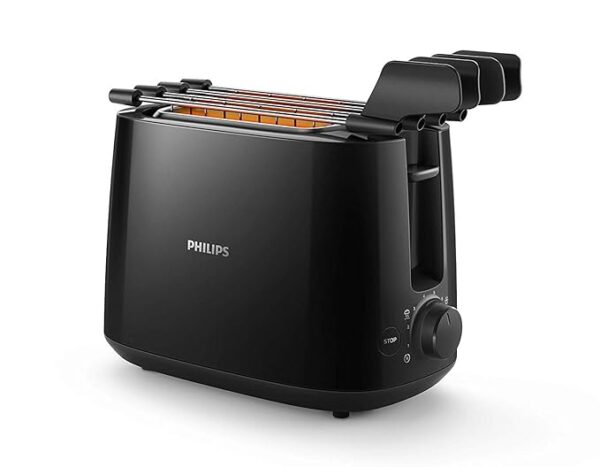 Philips Daily Collection HD2583/90 600-Watt 2 in 1 Toaster and Grill (Black)