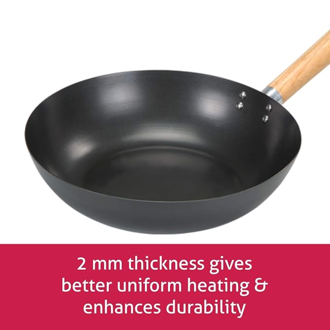 Alda Carbon Steel Wok Pan 26 cm