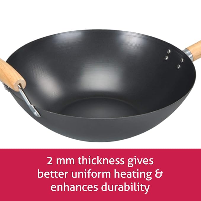 Alda Carbon Steel Wok Pan 35 cm