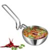 Vinod Platinum Triply Stainless Steel Tadka Pan Large - 300 ml, 11 cm | Balance Design Handle | Vagar Pan | Baghar Pan| Chounk Pan | Flame Safe