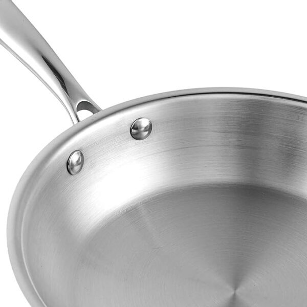 Vinod Platinum Induction & Gas Base Triply Stainless Steel SAS Frypan 16cm