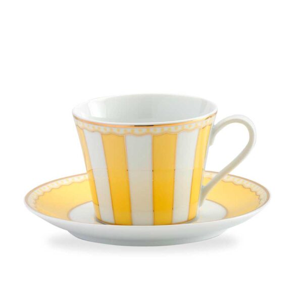 Noritake Carnival Gold Cup & Saucer Yellow