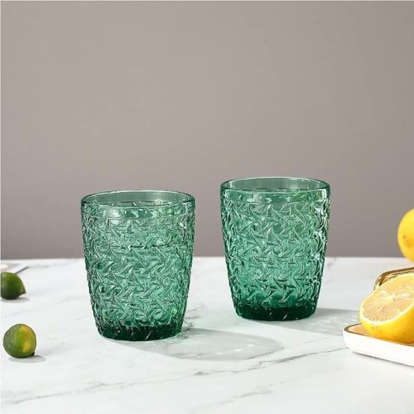 Rose Quartz 300ml Coloured Whiskey & Juice Glass Set of 6 Teal Green