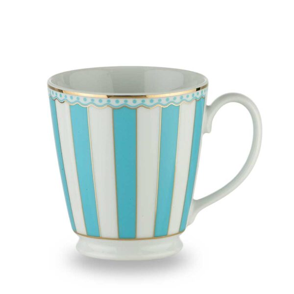 Noritake Carnival Gold Coffee Mug Light Blue