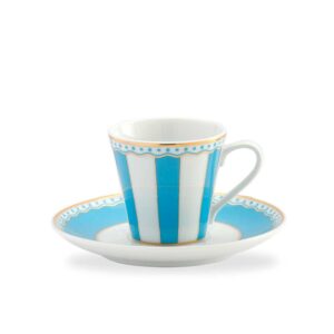 Noritake Carnival Gold Coffee Mug Light Blue