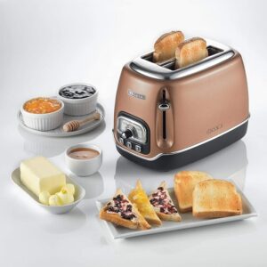 Ariete Tostapane Classica 158/38, Electric Toaster 2 Slices, Without Tongs, 815 W, 3 Functions, 6 Browning Levels, Copper