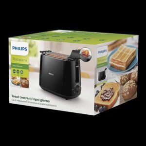 Philips Daily Collection HD2583/90 600-Watt 2 in 1 Toaster and Grill (Black)