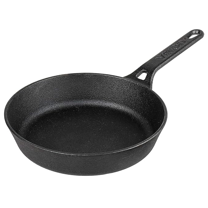 Vinod Legacy Pre Seasoned Cast Iron/Loha Frypan - 22 cm