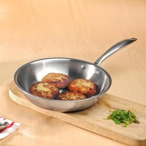 Vinod Platinum Induction & Gas Base Triply Stainless Steel SAS Frypan 18cm