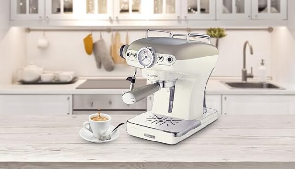 Ariete 1389 Espresso coffee machine/ coffee maker/ Espresso Coffee Maker: Italian Brand Beige