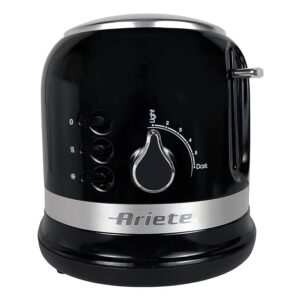 Ariete 0149B Moderna 2 Slice Toaster, Defrost, Heating & Cooking Function, Black