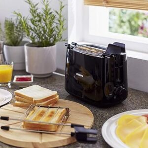 Philips Daily Collection HD2583/90 600-Watt 2 in 1 Toaster and Grill (Black)