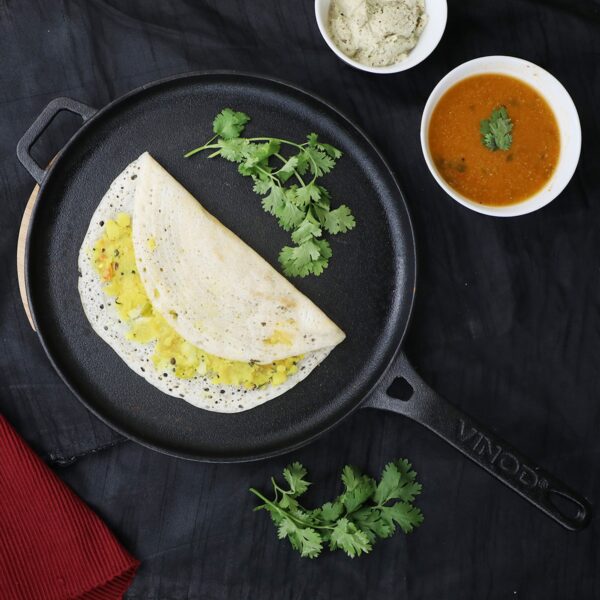 Vinod Legacy Pre Seasoned Cast Iron Roti Chapati Phulka Tawa 28 cm