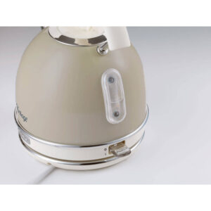 Ariete 2877 Vintage Electric Kettle, In Stainless Steel Painted In Light Beige Pastel Colour. For Water, Tea And Herbal Teas, 2000 Watts, 1.7 liter